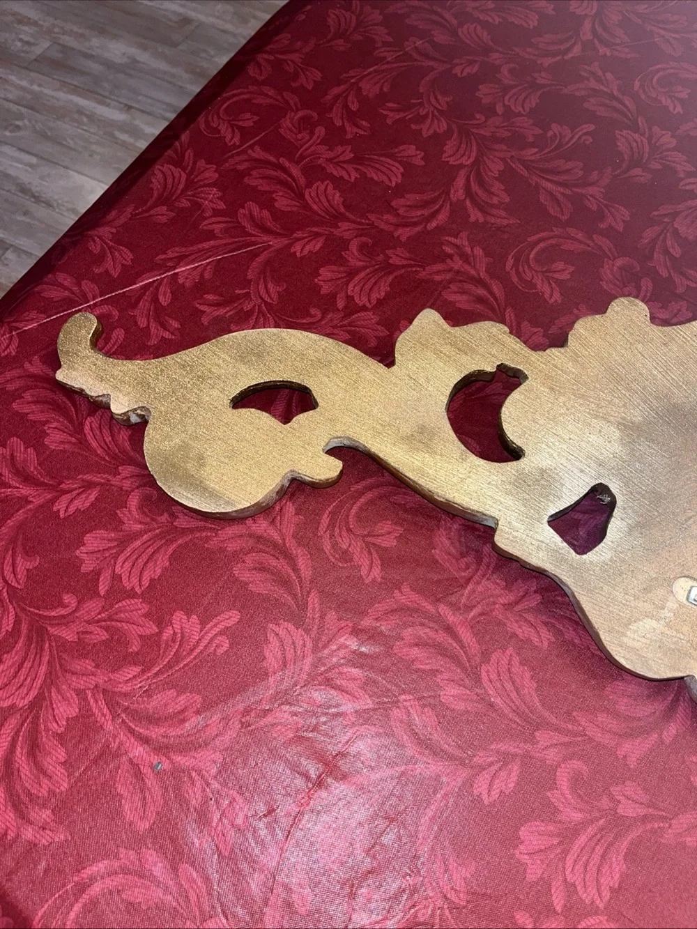 Gold Solid Wood Ornate Wall Accent - Decorative Door Pediment